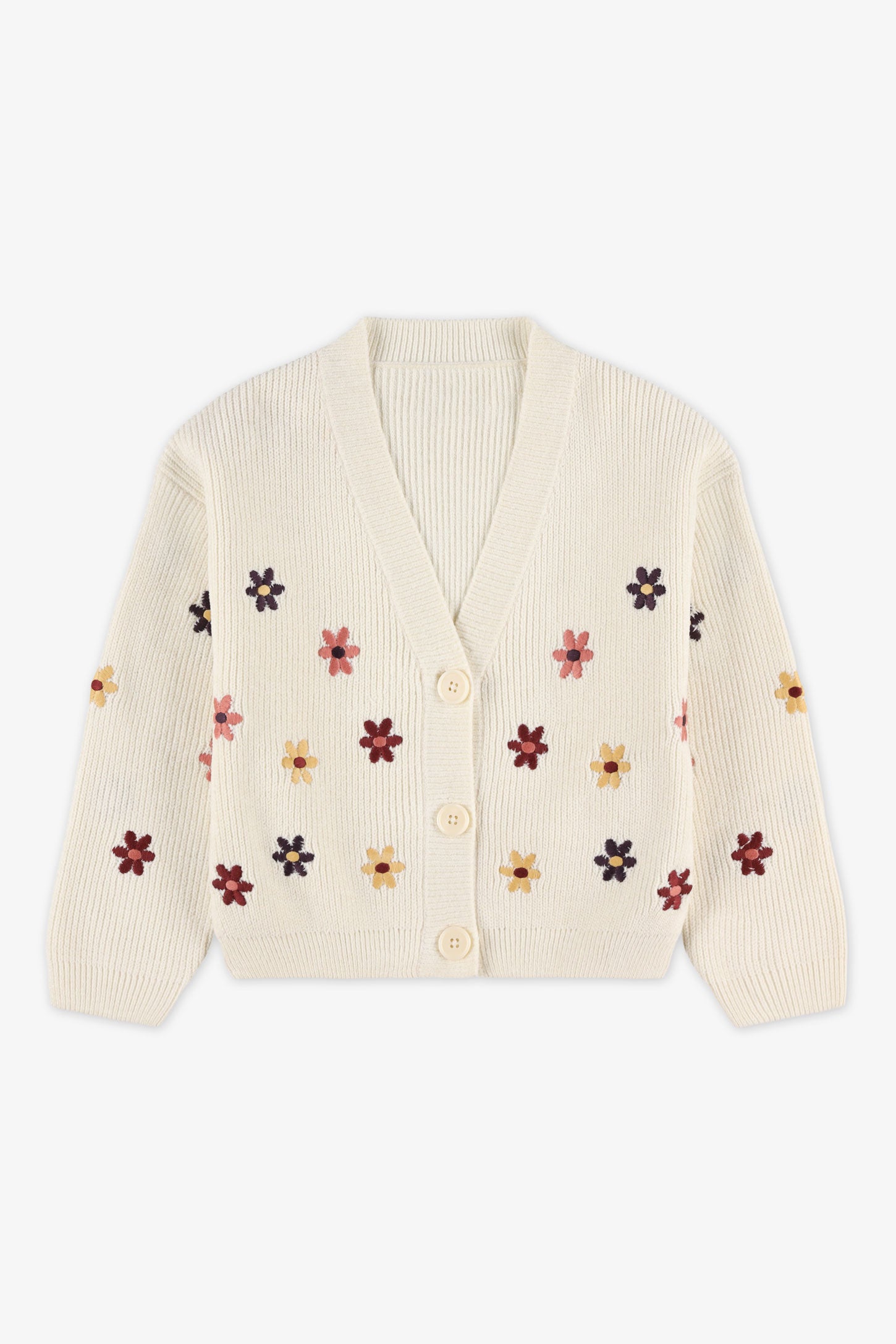 Cardigan en tricot - Enfant fille && BLANC CASSÉ/MULTI