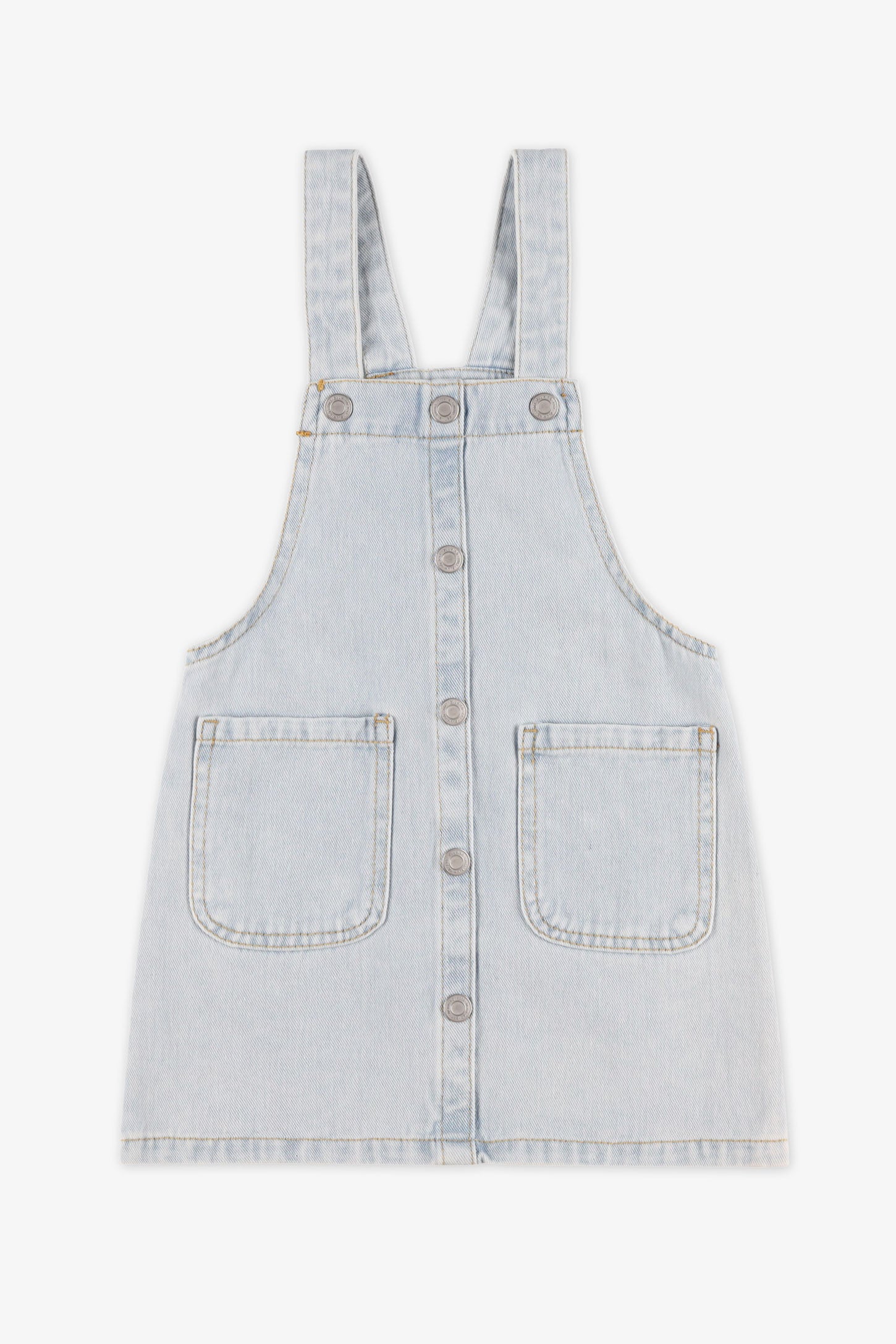 Robe-tablier en jeans - Enfant fille && DENIM PALE