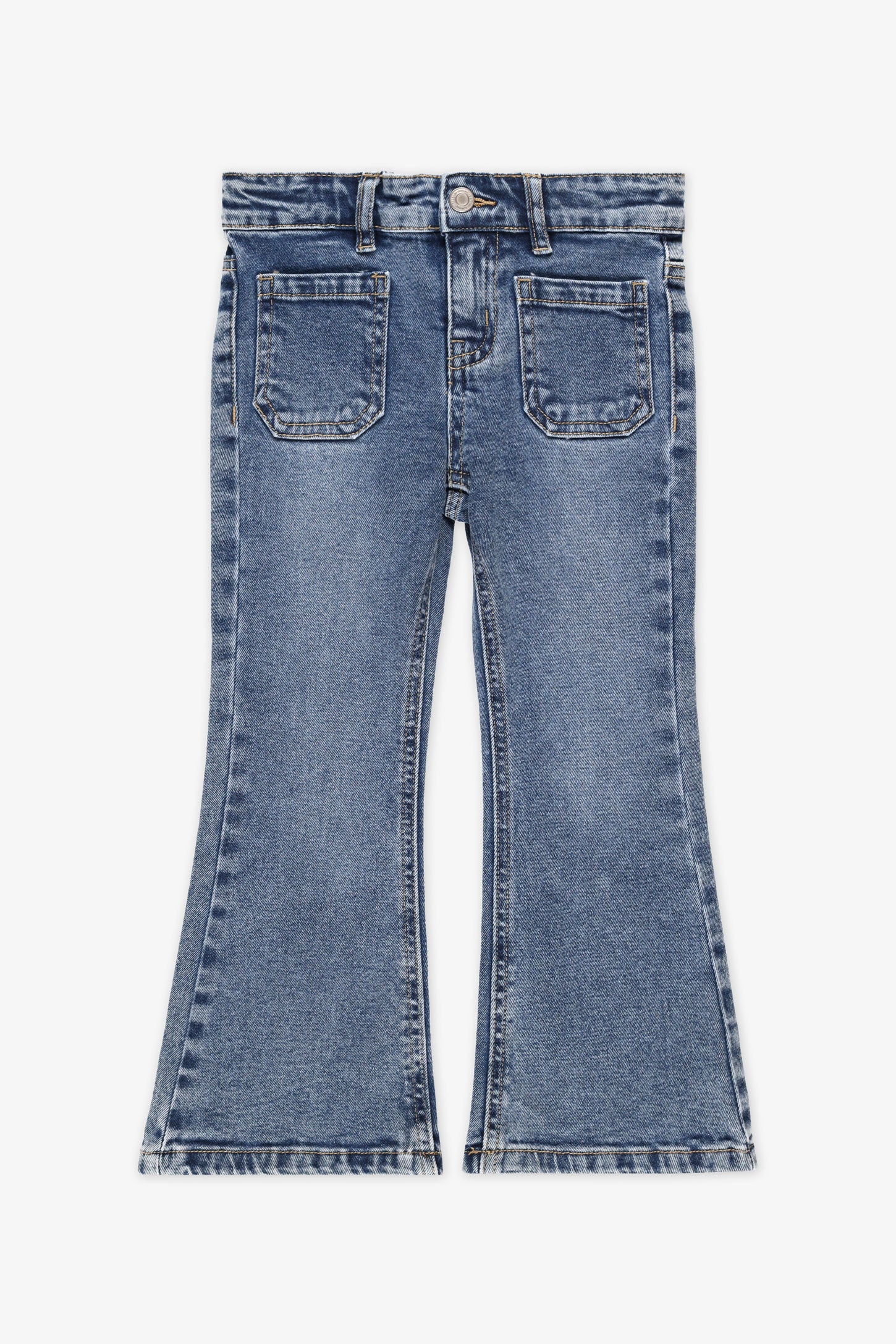 Jeans jambe évasée - Enfant fille && DENIM MOYEN