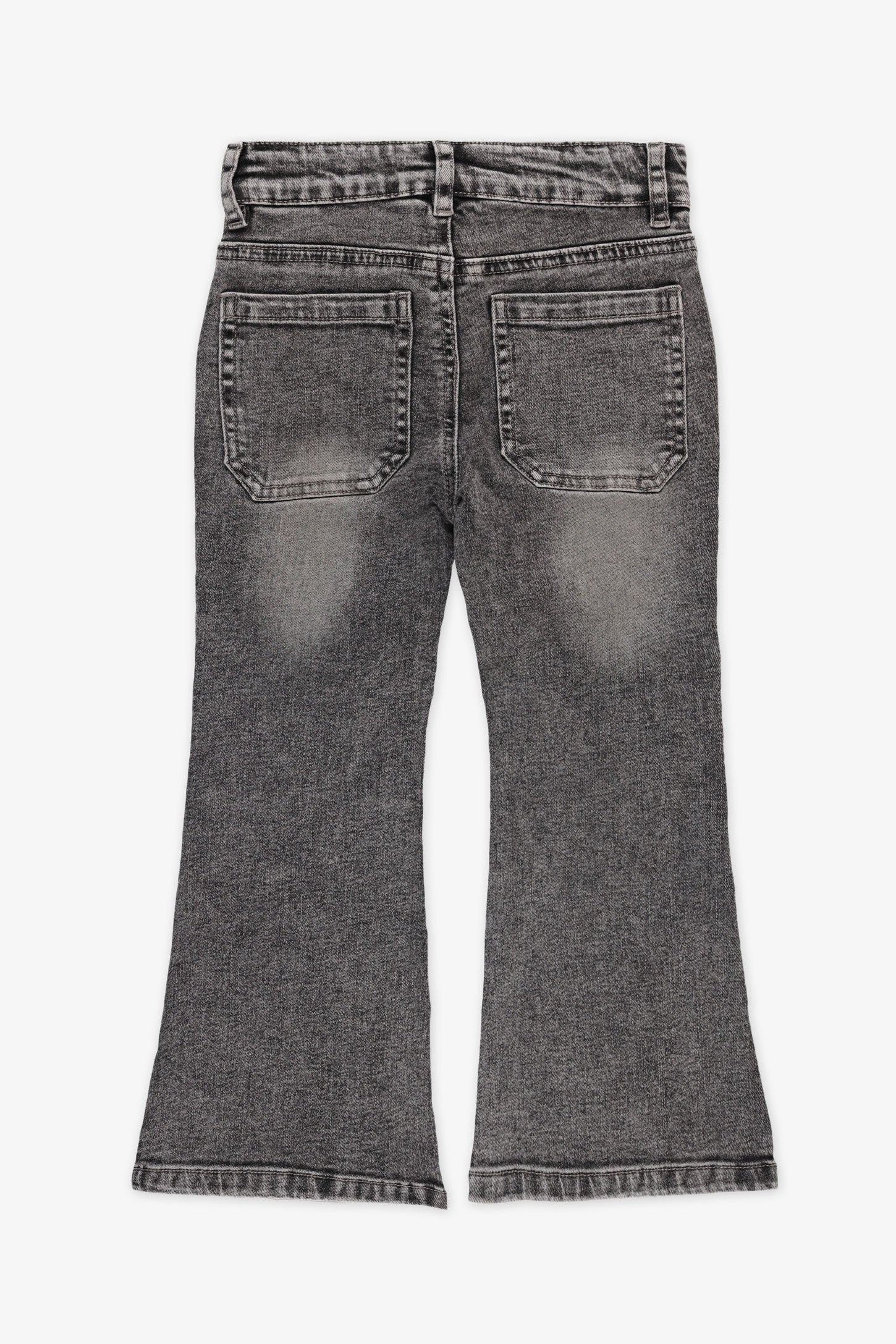 Jeans jambe évasée - Enfant fille && DENIM GRIS
