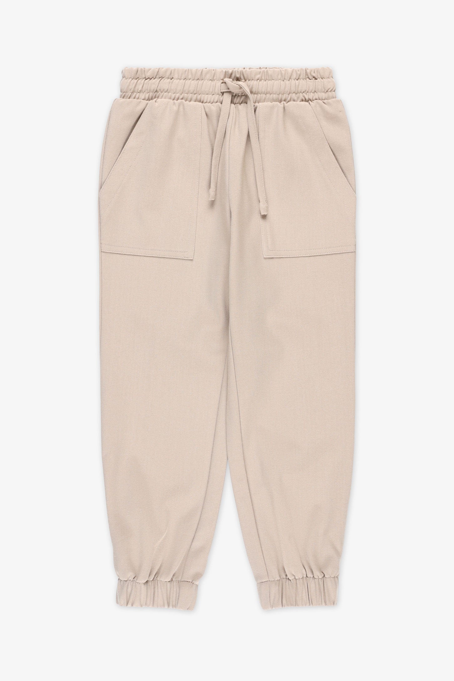 Pantalon jogger extensible 4 sens - Enfant fille && TAUPE