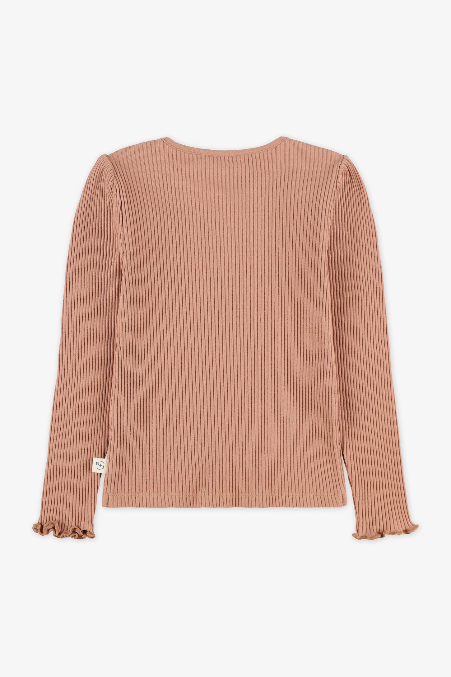 Chandail manches longues col rond - Enfant fille && BRUN