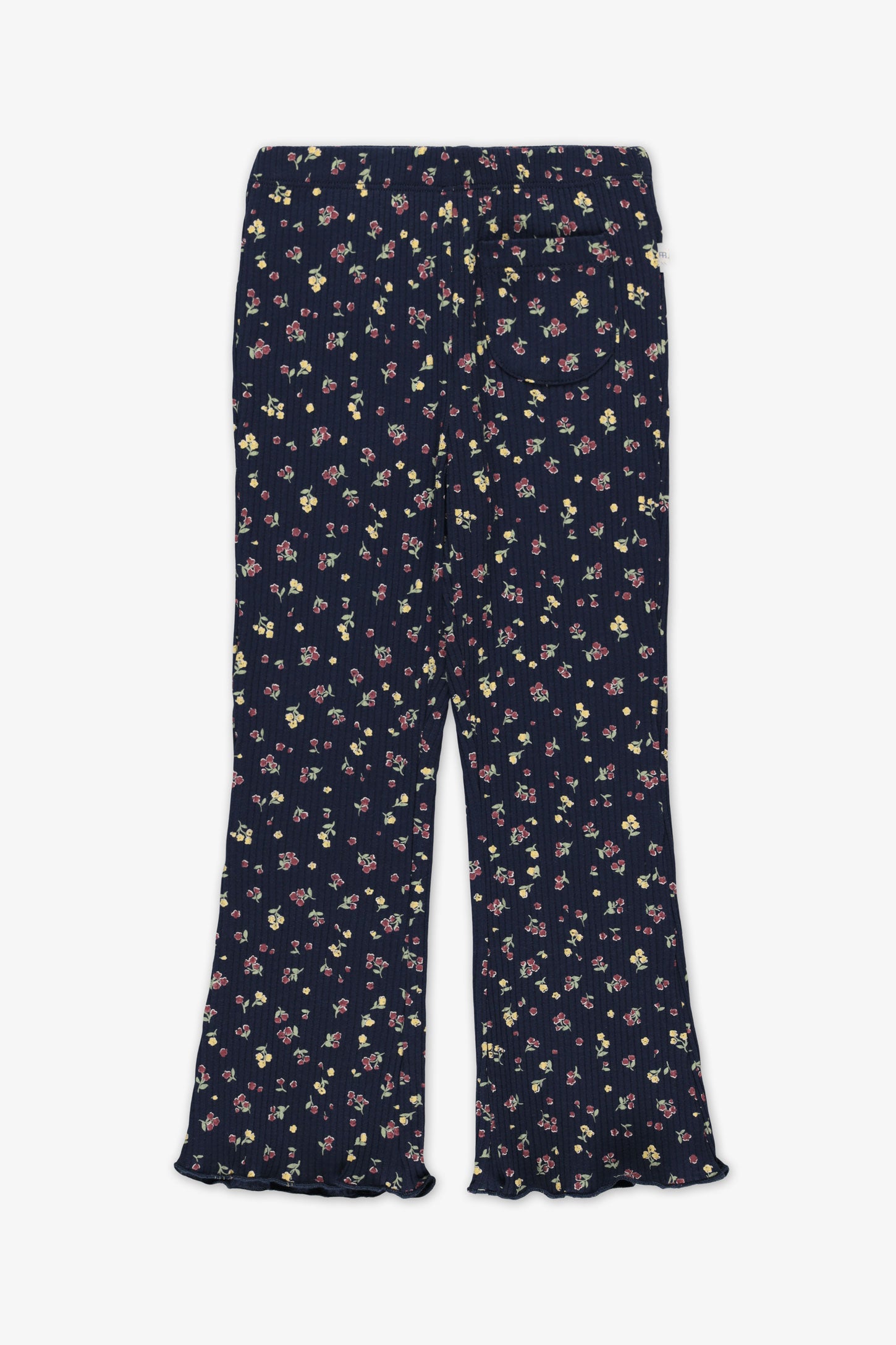 Legging jambe évasée côtelée - Enfant fille && MARIN/MULTI