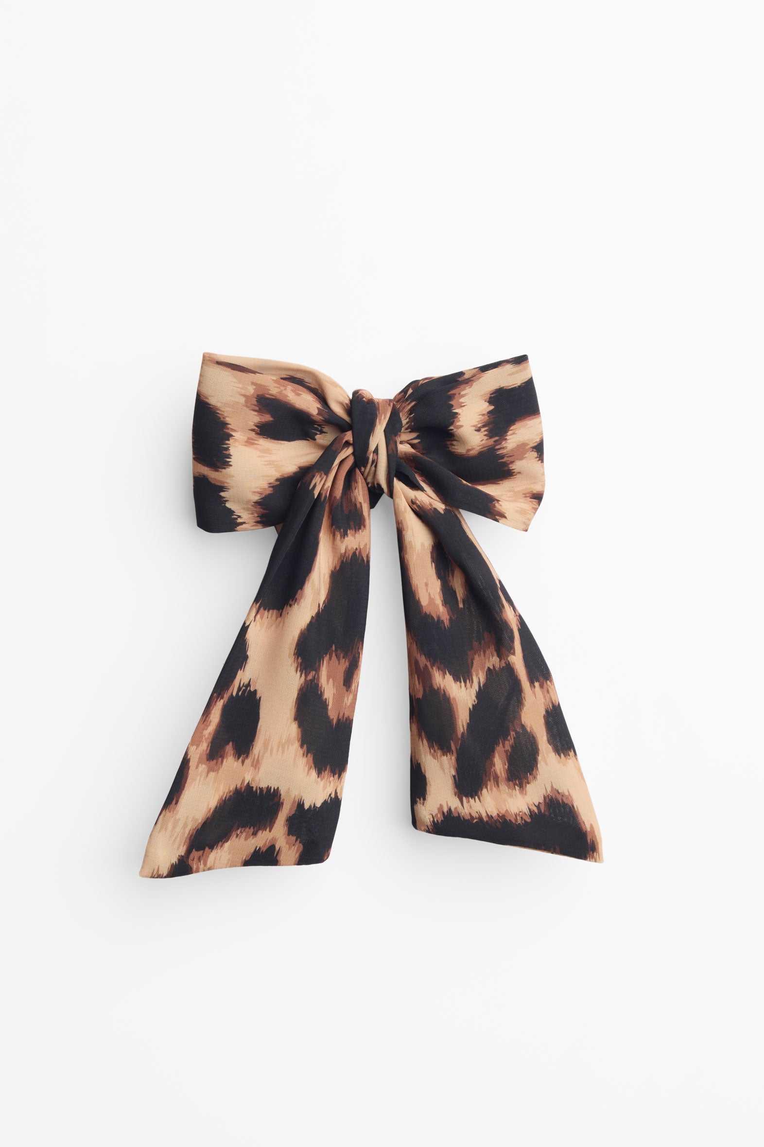 Élastique à cheveux satin imprimé léopard - Enfant fille && BEIGE/MULTI