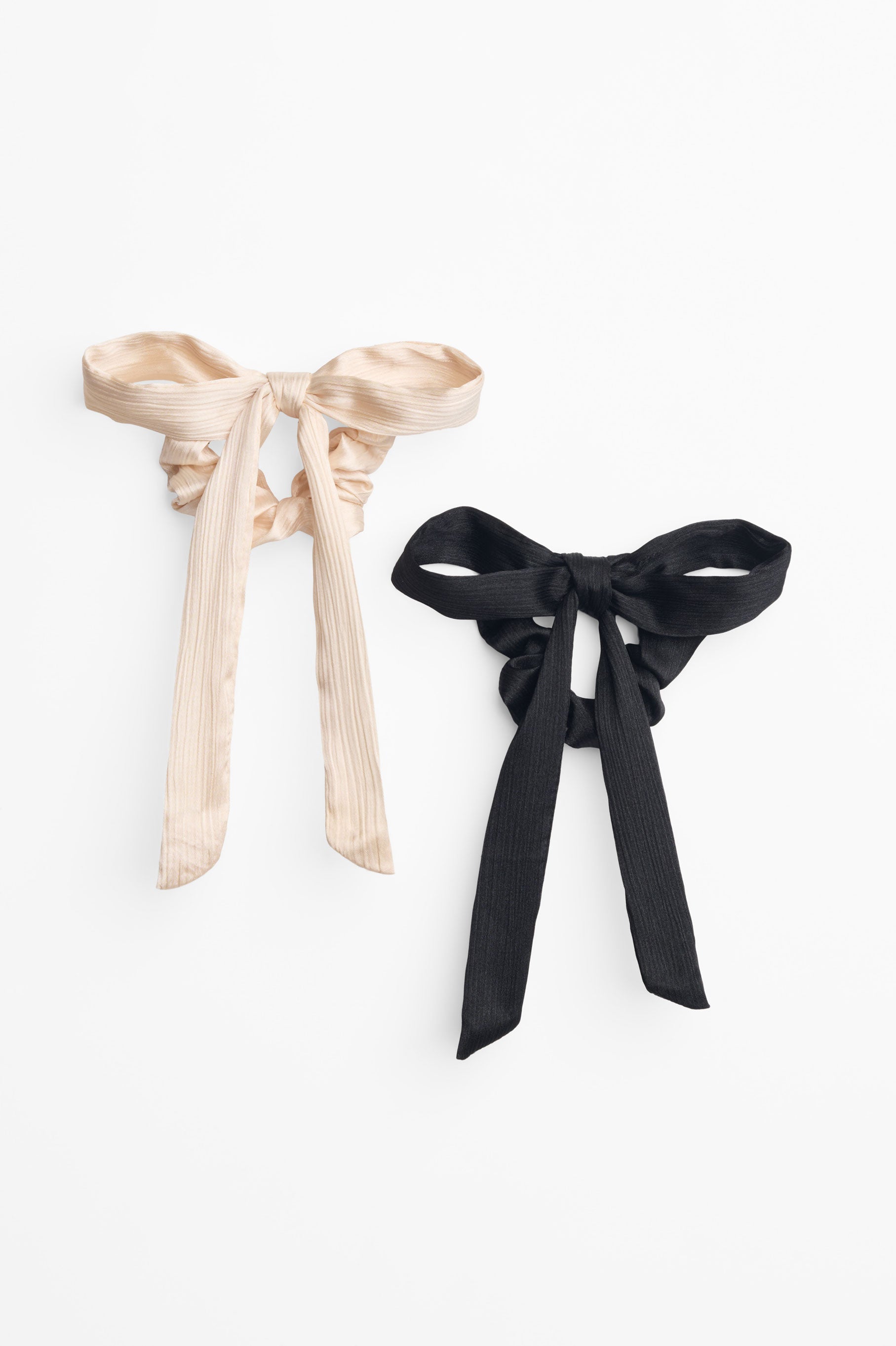 Lot de 2 élastiques en satin - Enfant fille && NOIR