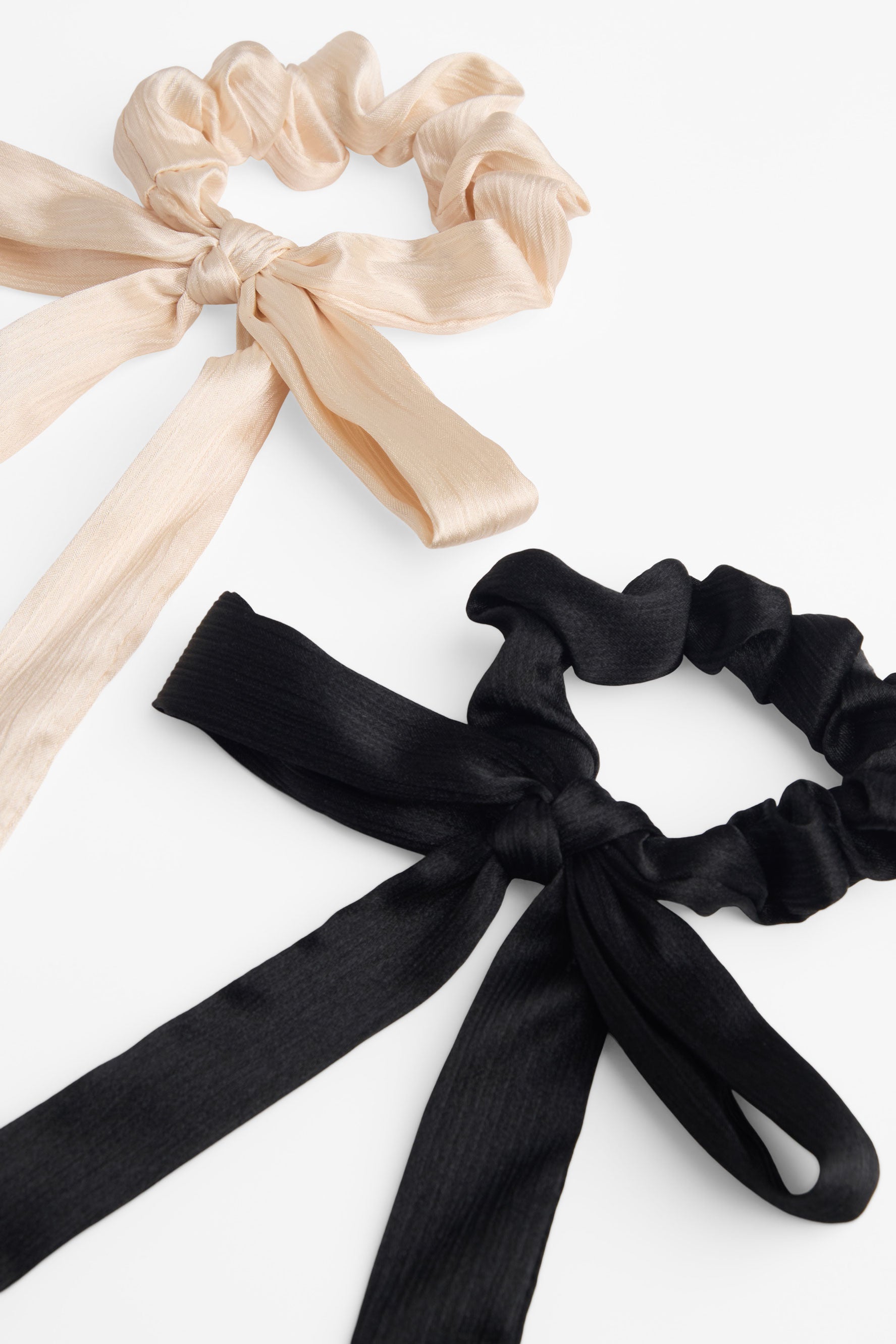 Lot de 2 élastiques en satin - Enfant fille && NOIR