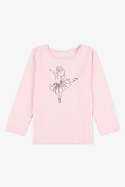 Chandail col rond coton, 2/15$ - Bébé fille && ROSE PALE