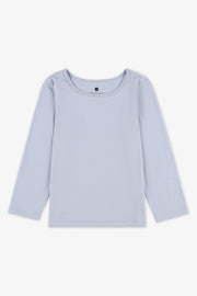 Chandail col rond manches longues - Bébé fille && BLEU