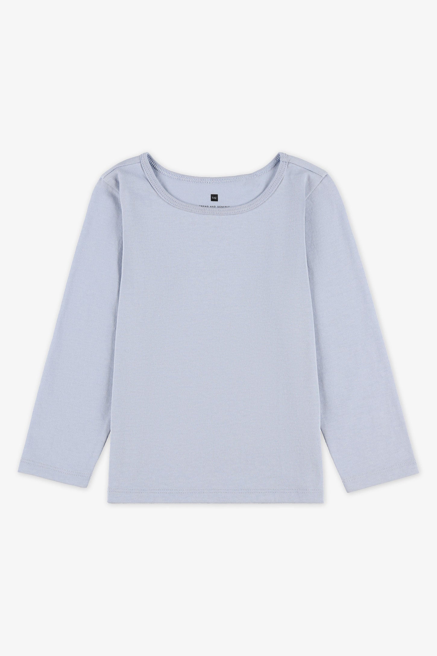 Chandail col rond manches longues - Bébé fille && BLEU