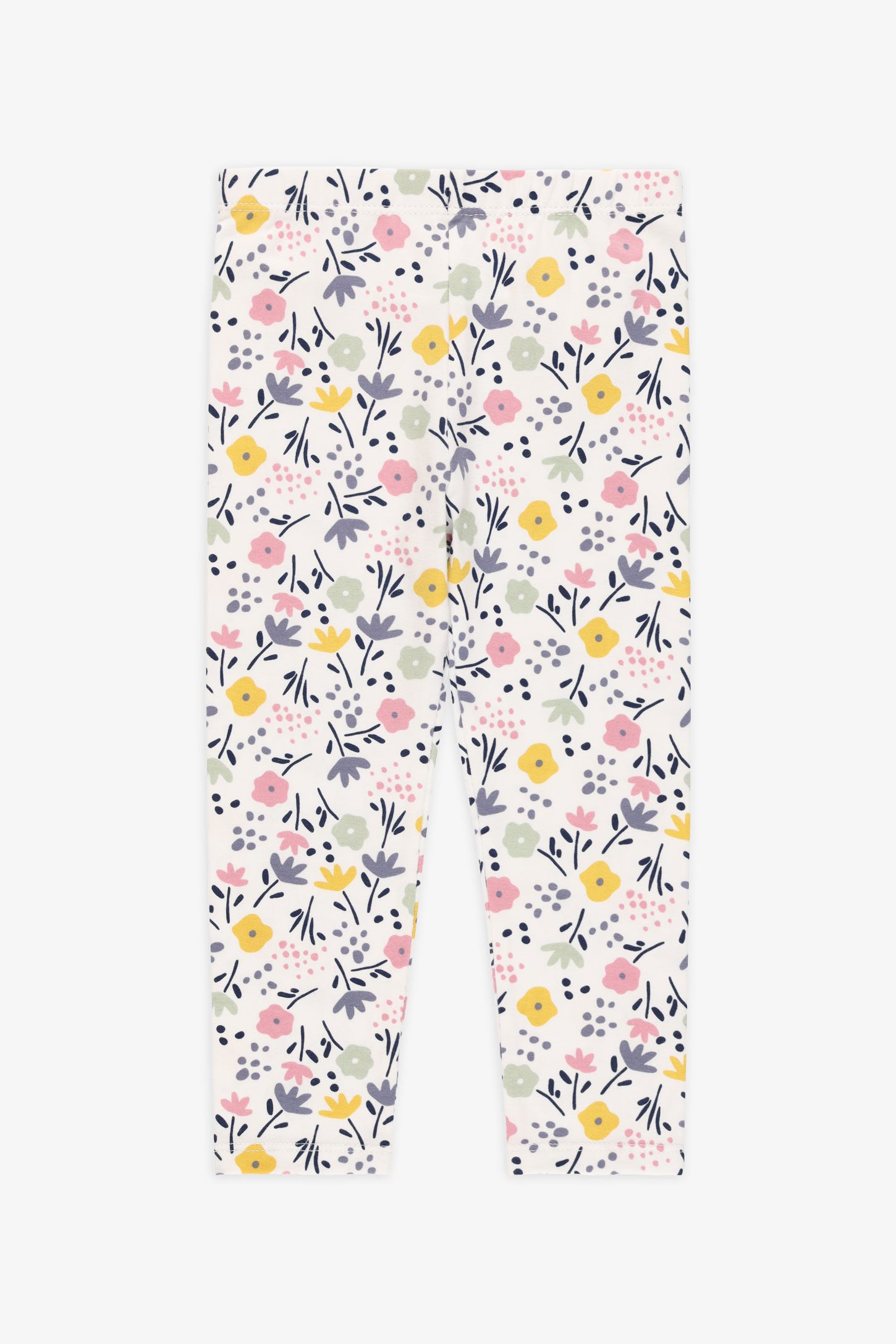 Legging coton, 2/15$ - Bébé fille && BLANC CASSÉ/MULTI