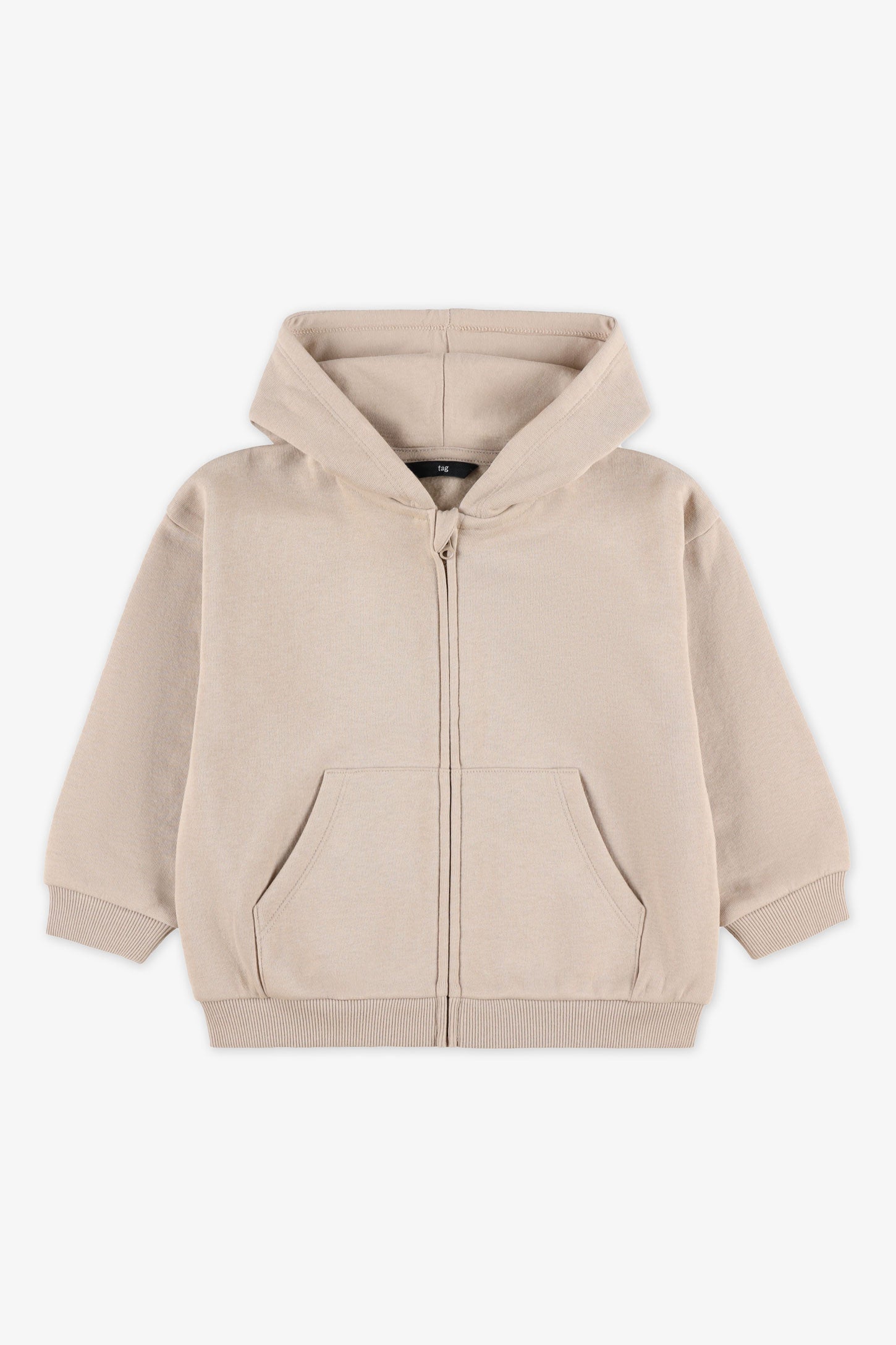 Veste à capuchon coton ouaté - Bébé fille && BEIGE