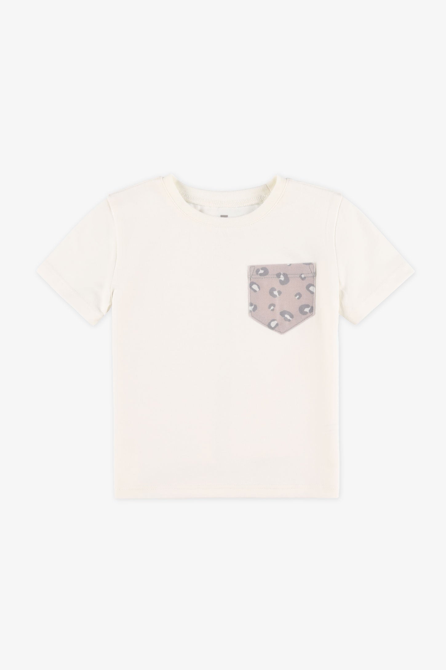 T-shirt col rond à poche, 2T-3T, 2/15$ - Bébé fille && BLANC CASSÉ