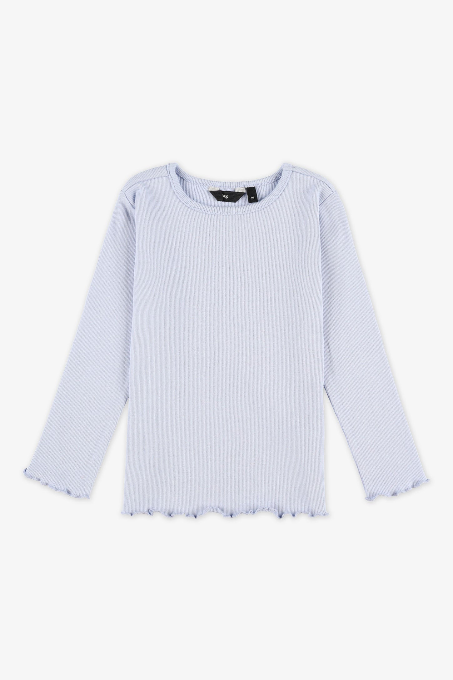 Chandail manches longues côtelé, 2T-3T - Bébé fille && BLEU