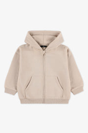 Veste à capuchon coton ouaté, 2T-3T - Bébé fille && BEIGE