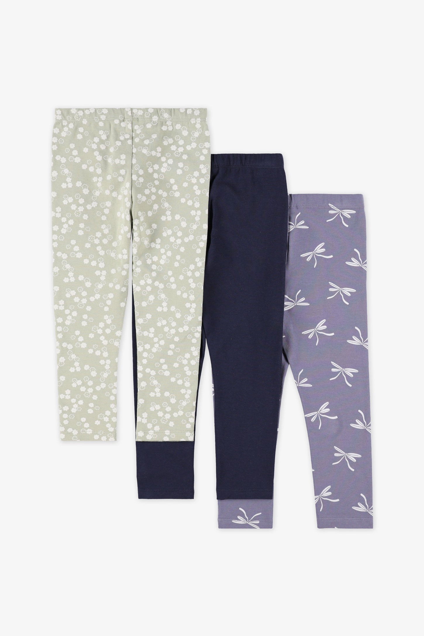 Lot de 3 legging coton, 2T-3T - Bébé fille && GRIS MULTI