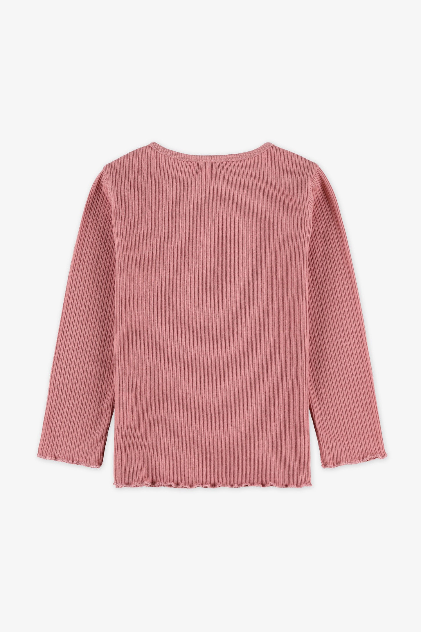 Chandail manches longues coton - Bébé fille && ROSE PALE