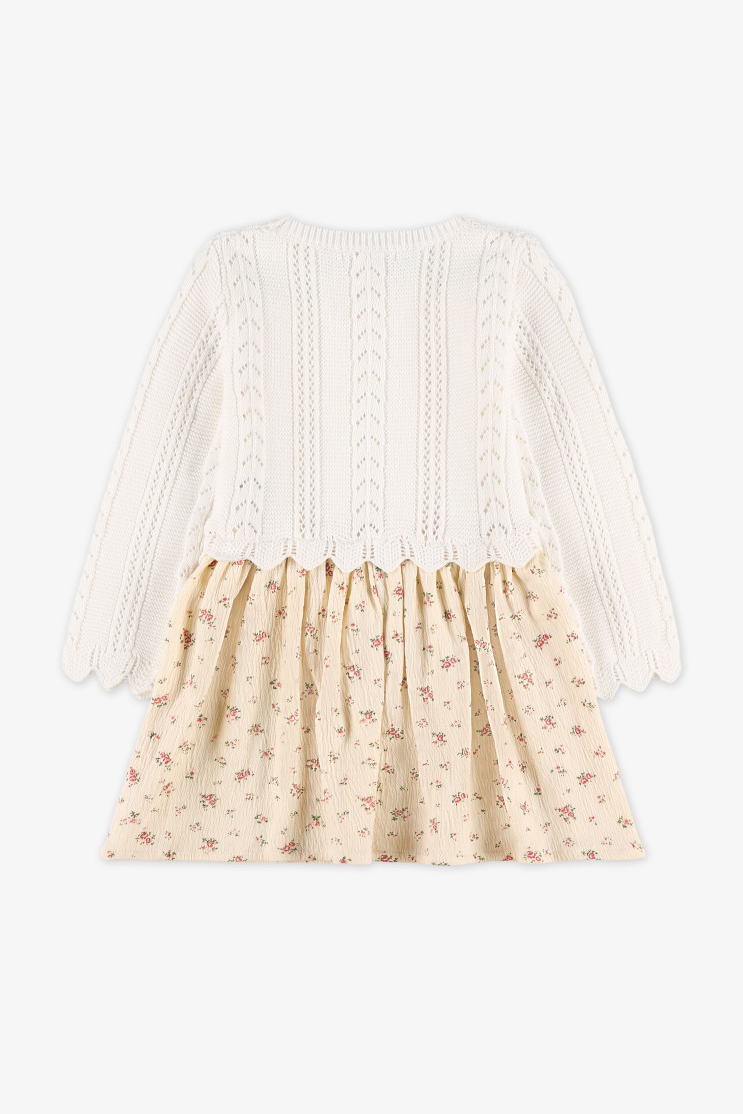 Robe tricot - Bébé fille && BLANC CASSÉ