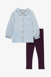 Ensemble 2-pièces lyocell - Bébé fille && DENIM PALE