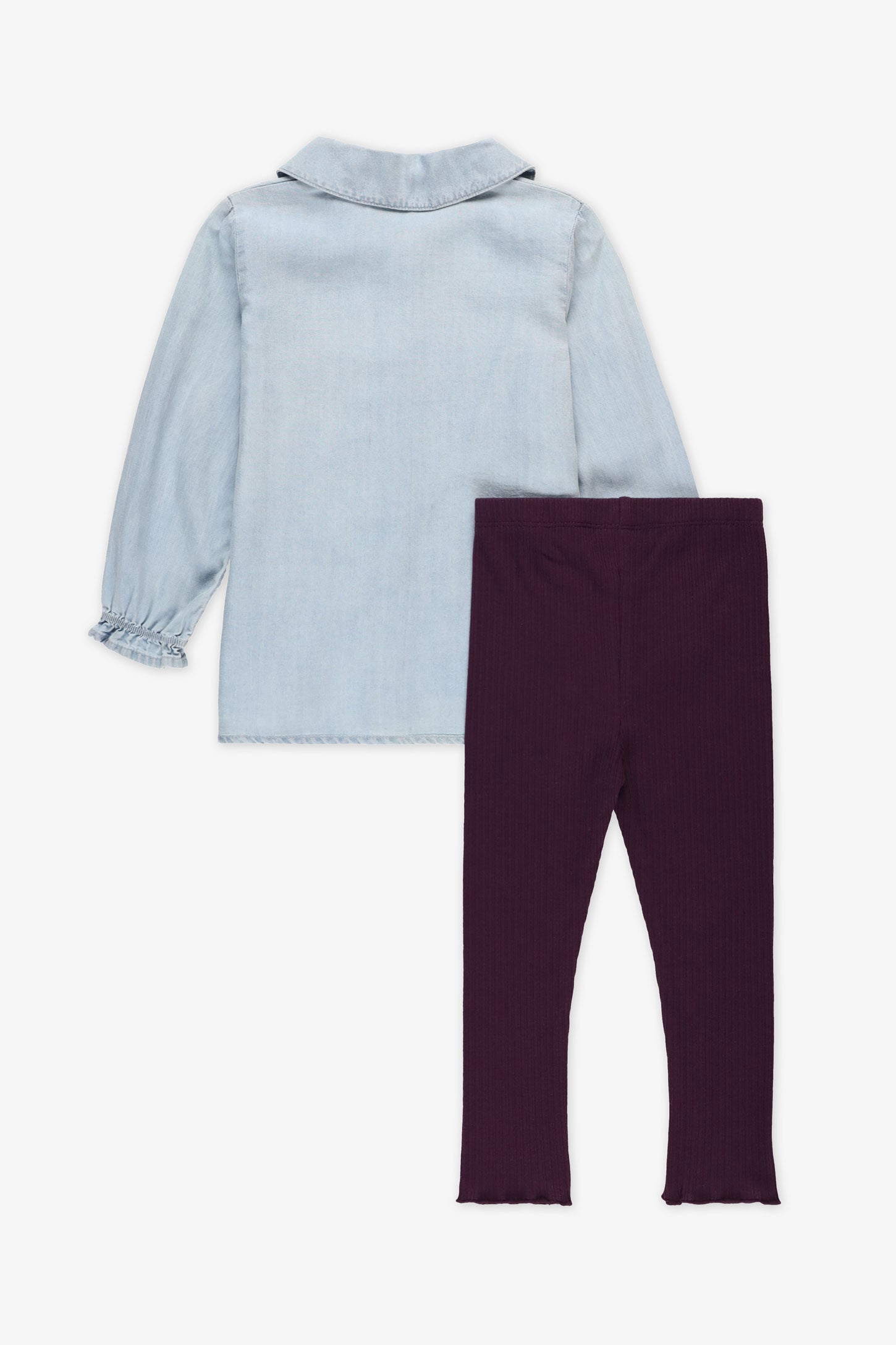Ensemble 2-pièces lyocell - Bébé fille && DENIM PALE