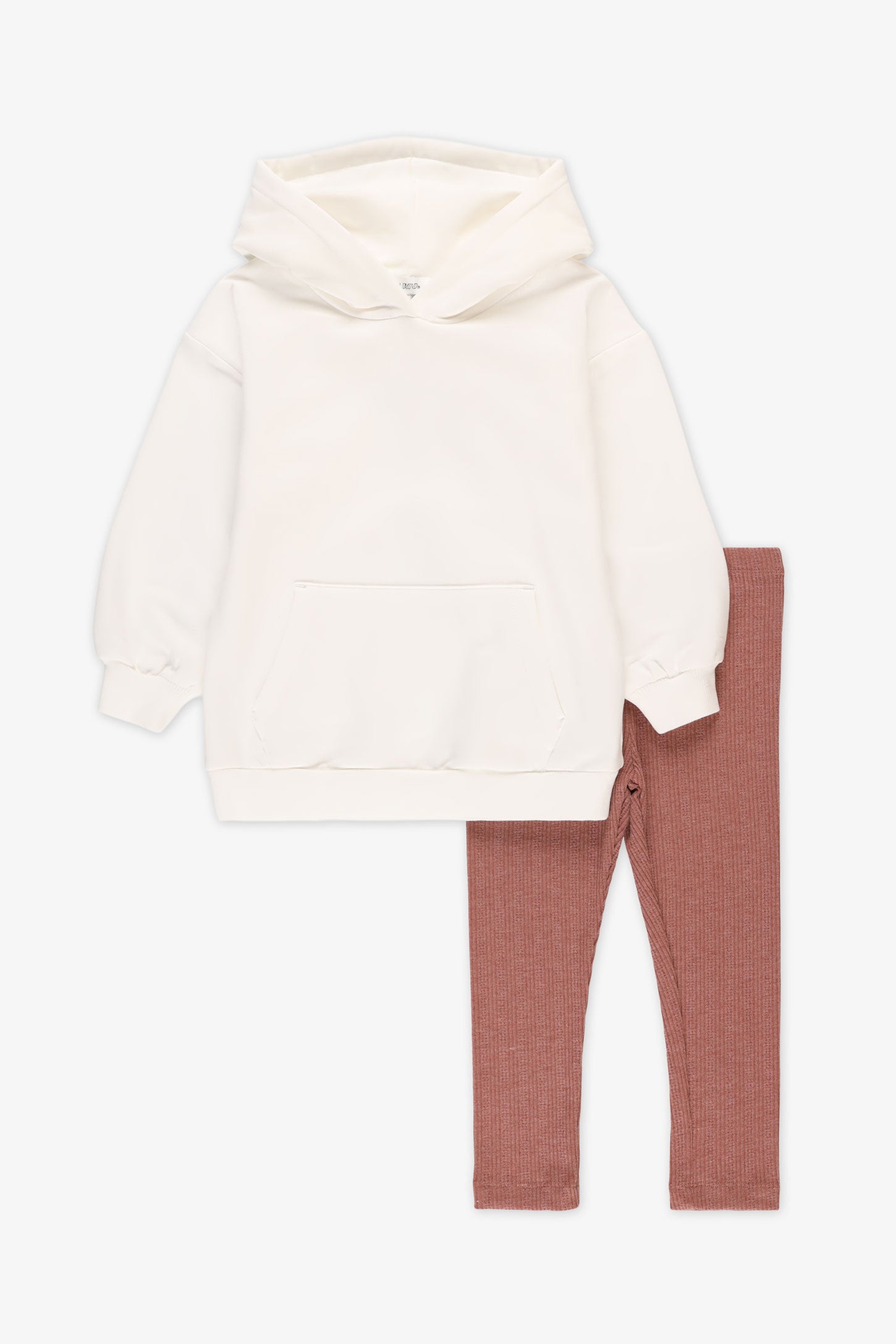 Ensemble tunique ouaté et legging - Bébé fille && BLANC CASSÉ