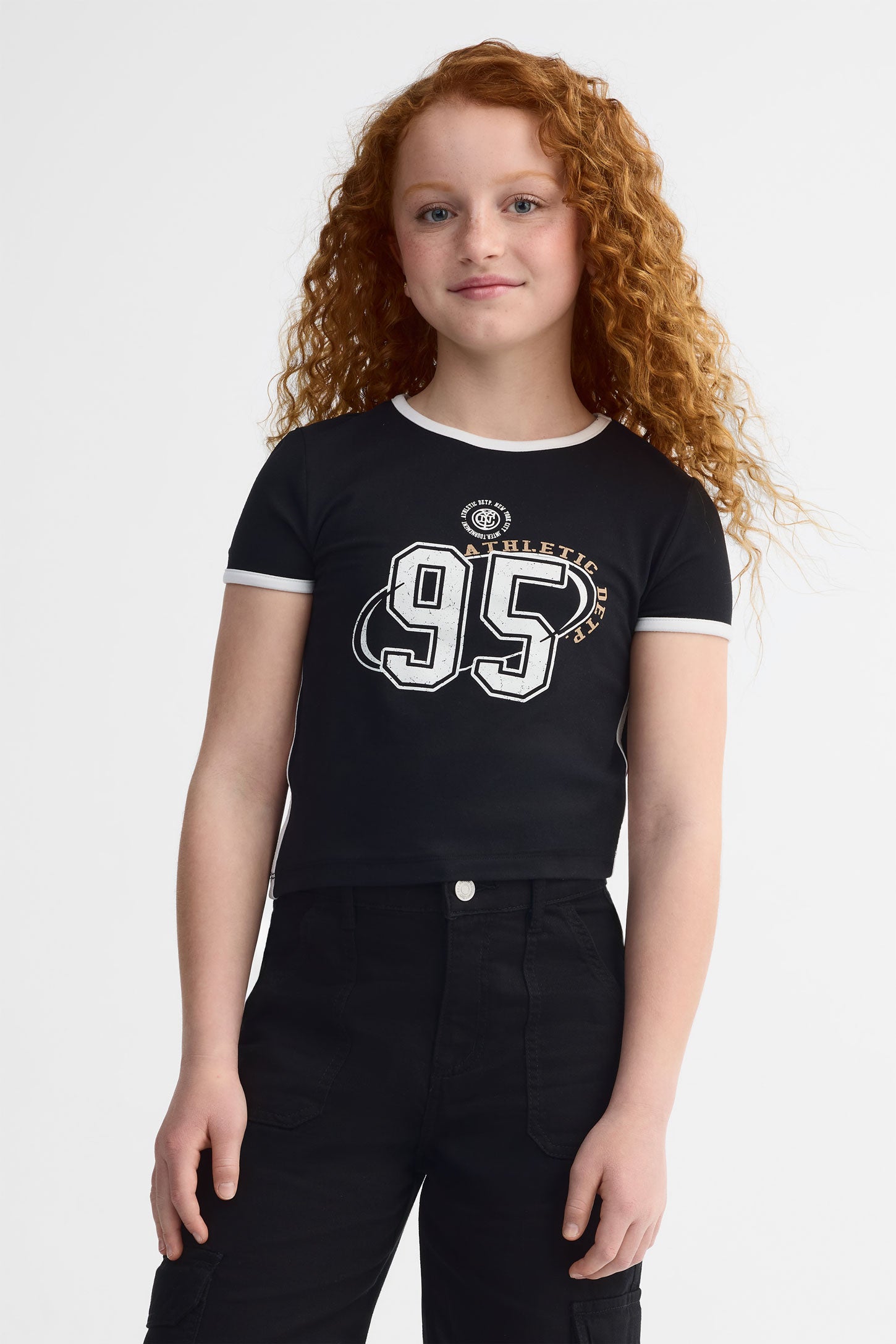 T-shirt imprimé, 2/25$ - Ado fille && NOIR