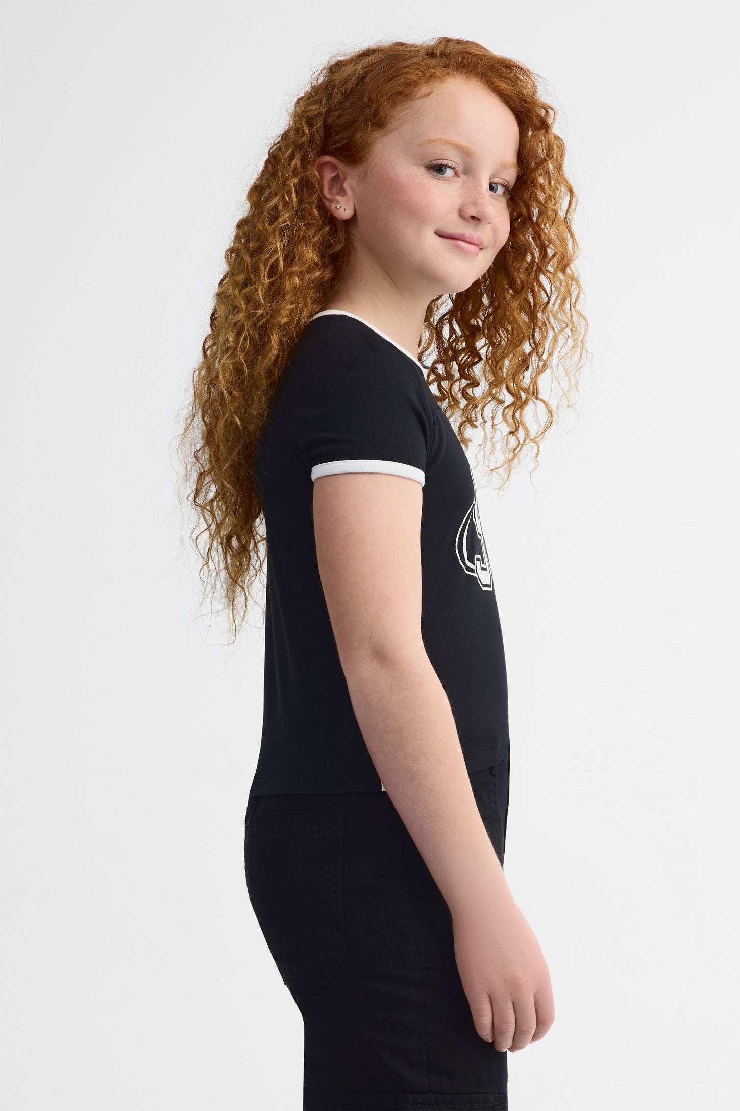 T-shirt imprimé, 2/25$ - Ado fille && NOIR