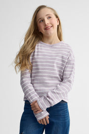 Chandail manches longues coton, 2/25$ - Ado fille && LILAS MULTI