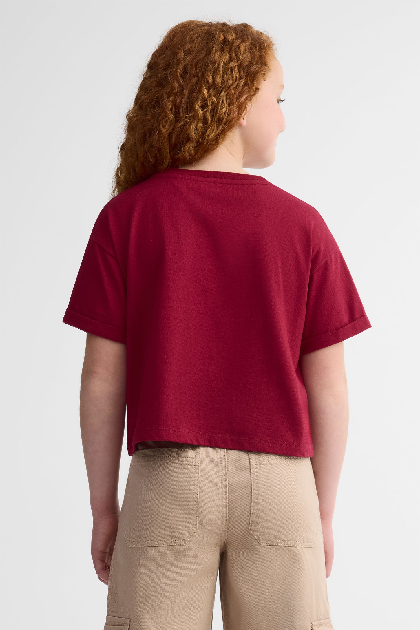 T-shirt col rond, 2/25$ - Ado fille && ROUGE