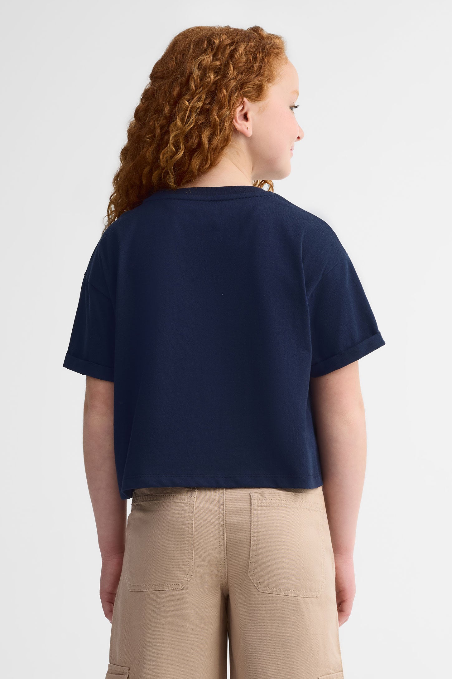 T-shirt col rond, 2/25$ - Ado fille && MARIN