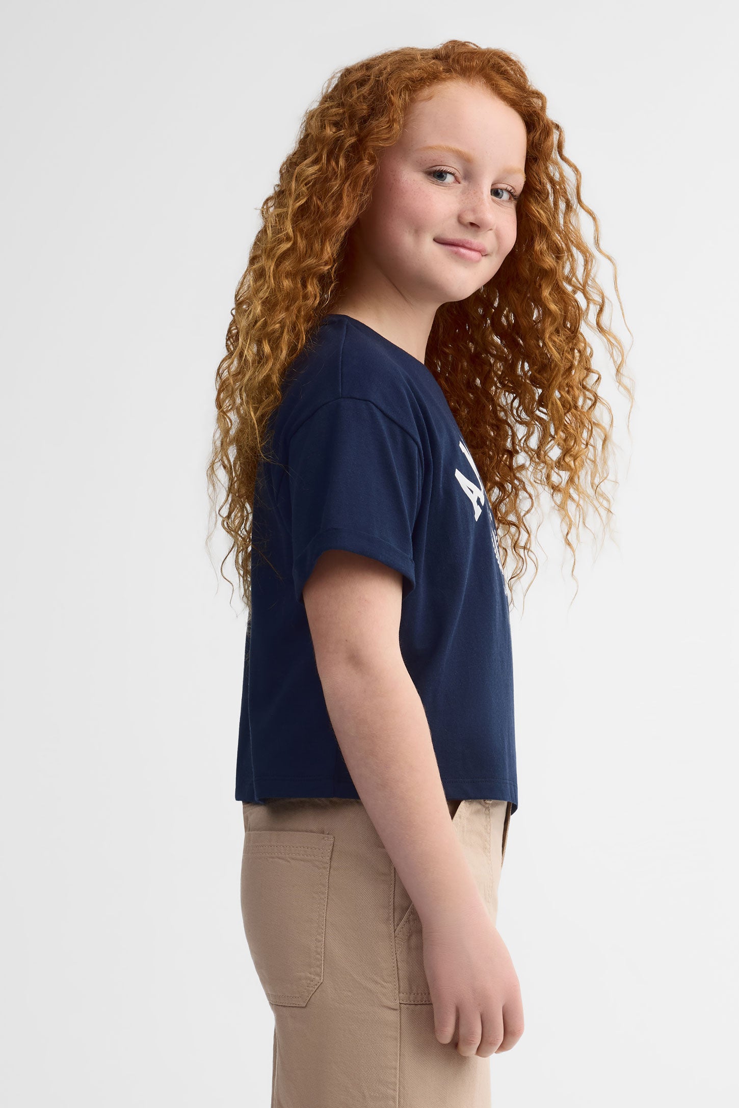 T-shirt col rond, 2/25$ - Ado fille && MARIN