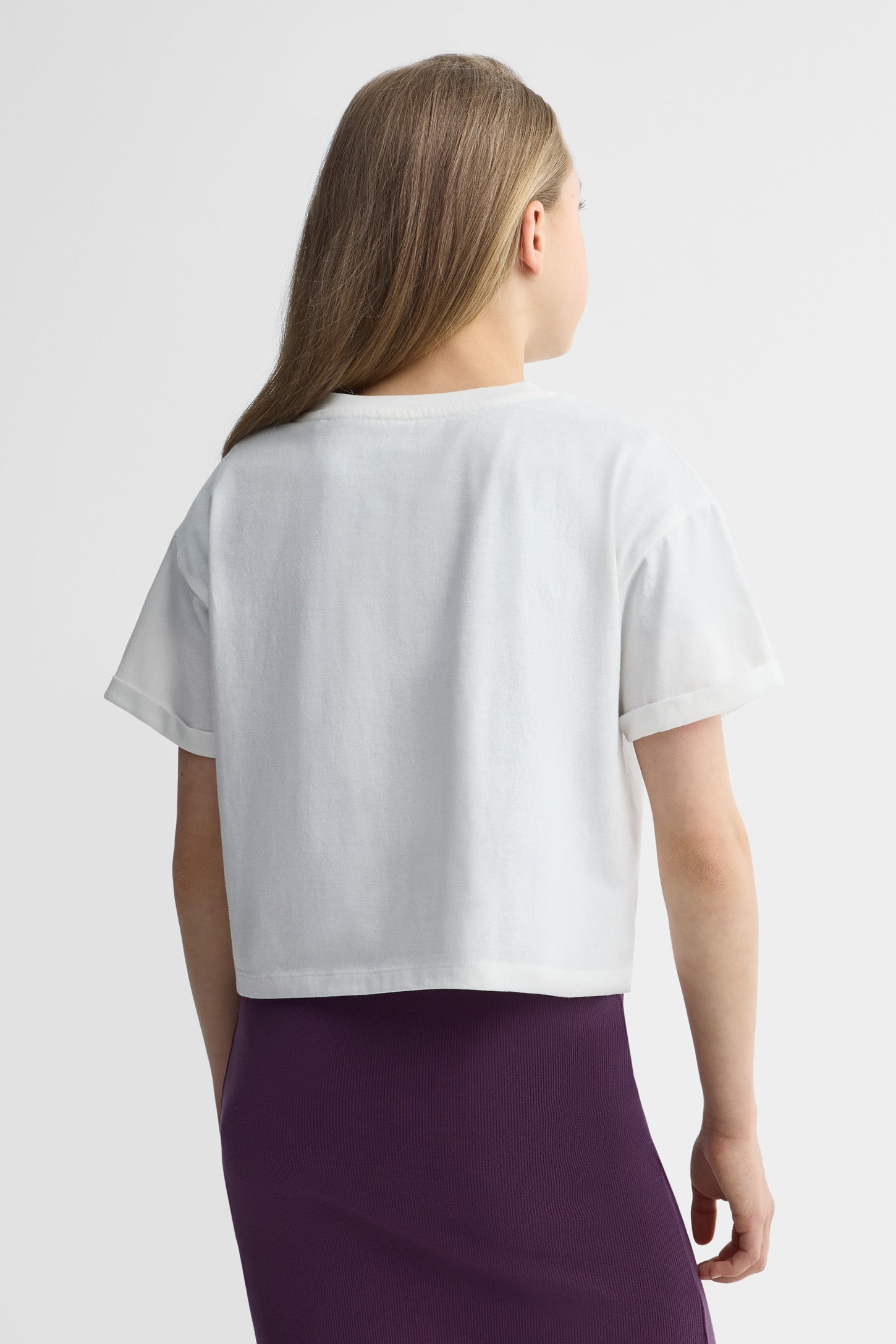 T-shirt col rond, 2/25$ - Ado fille && BLANC CASSÉ