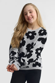 Chandail tricot manches longues - Ado fille && GRIS MULTI