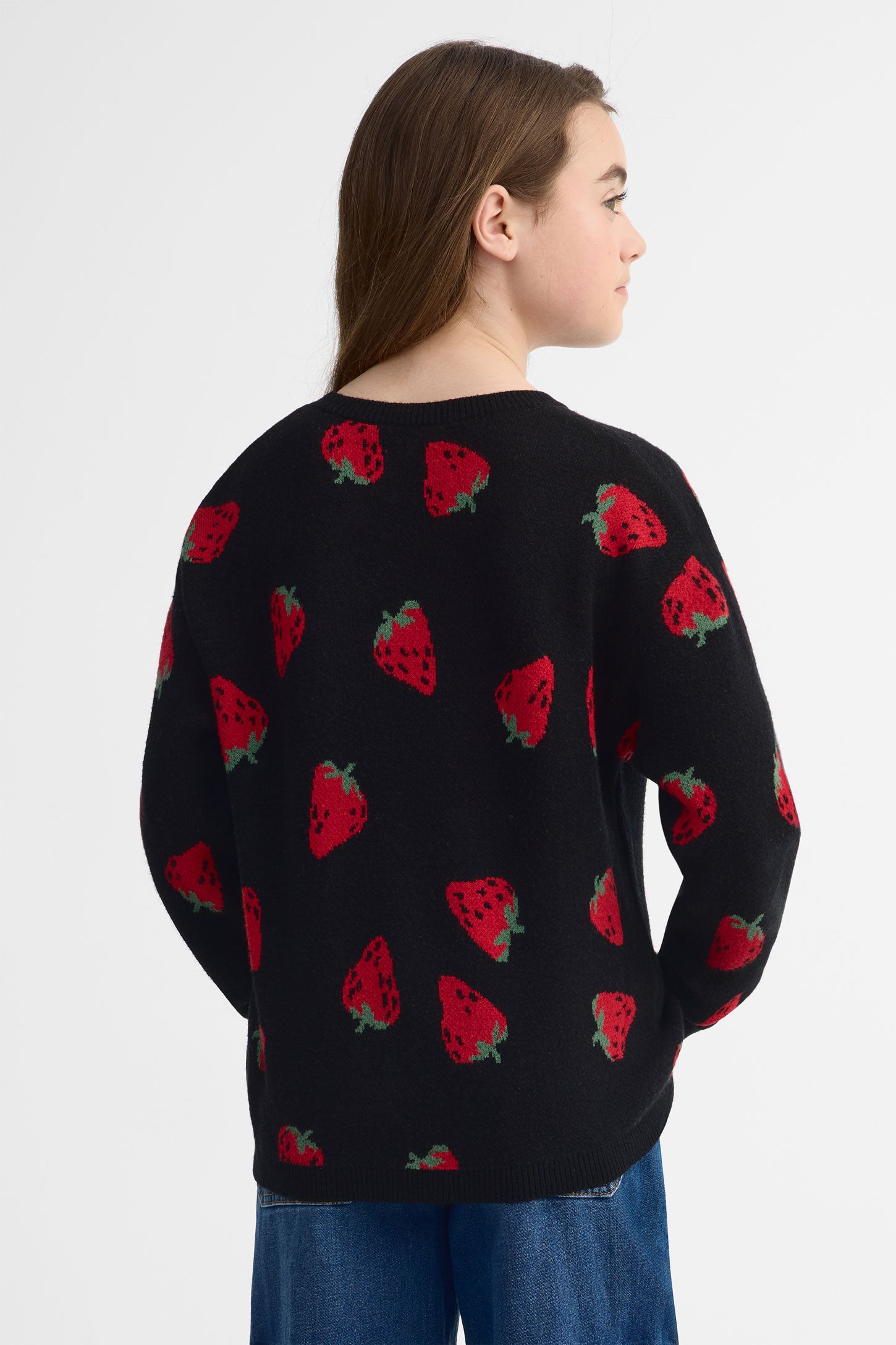 Chandail tricot manches longues - Ado fille && NOIR/MULTI