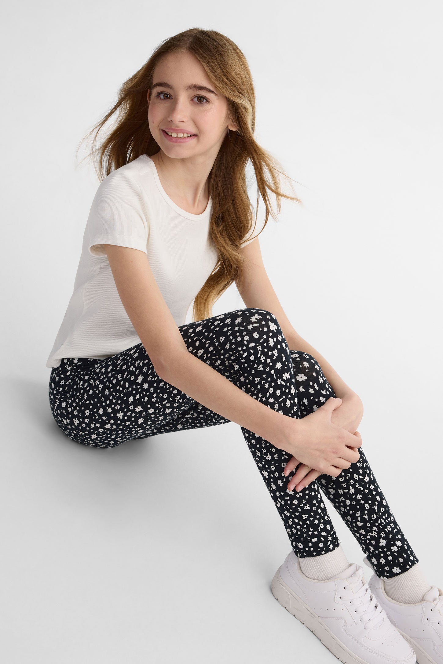 Legging en coton, 2/25$ - Ado fille && NOIR/MULTI