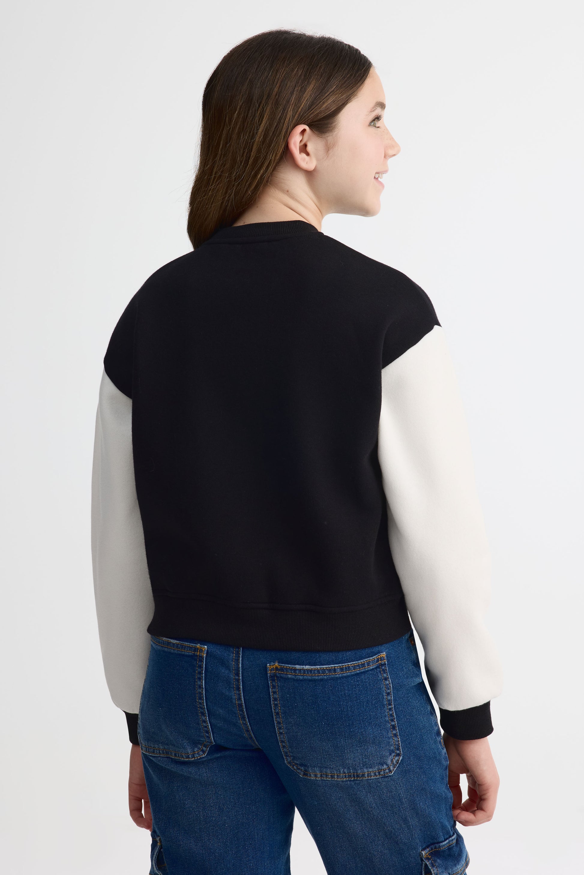 Veste ouatée style baseball - Ado fille && NOIR