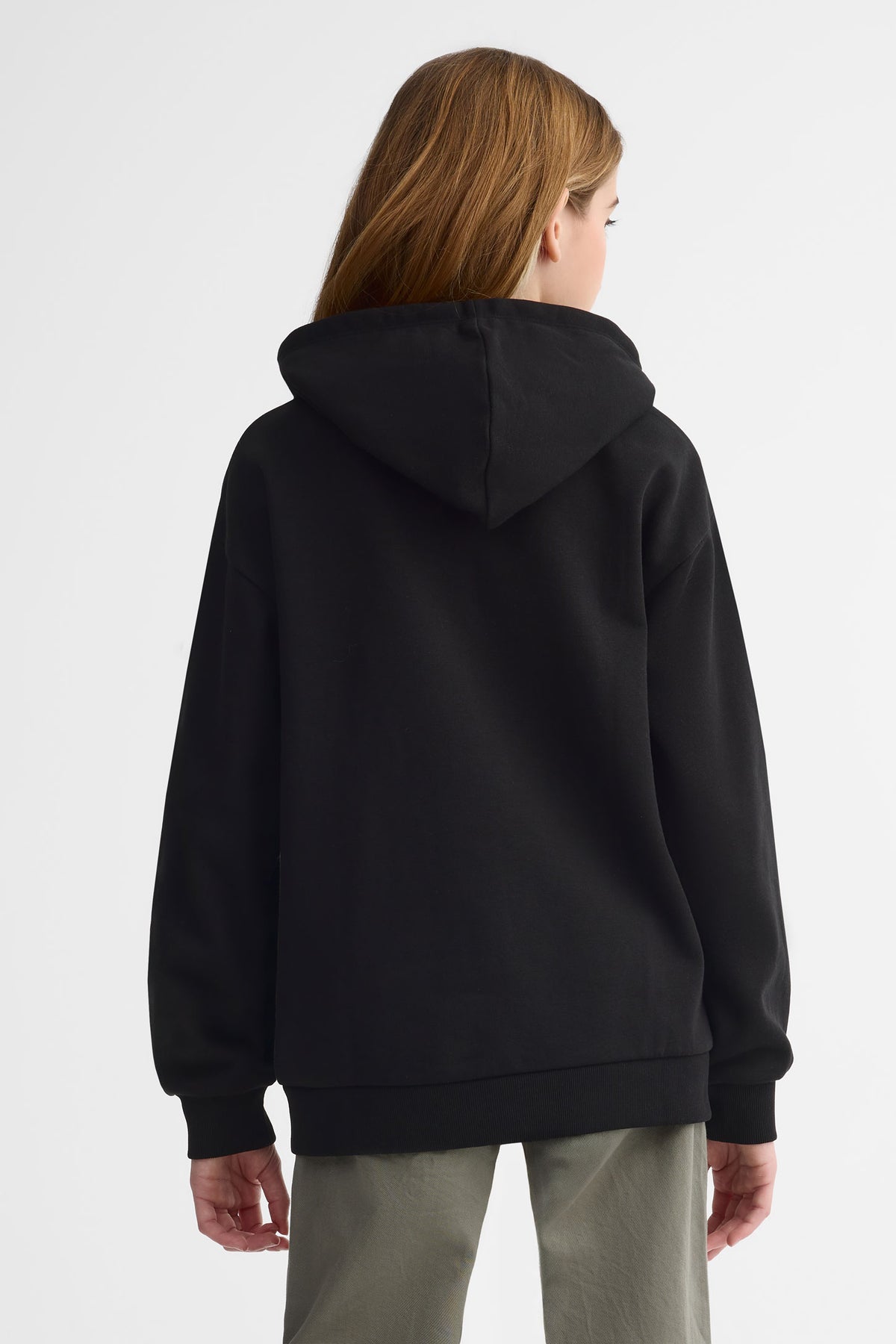Veste ouatée oversize avec capuchon - Ado fille && NOIR