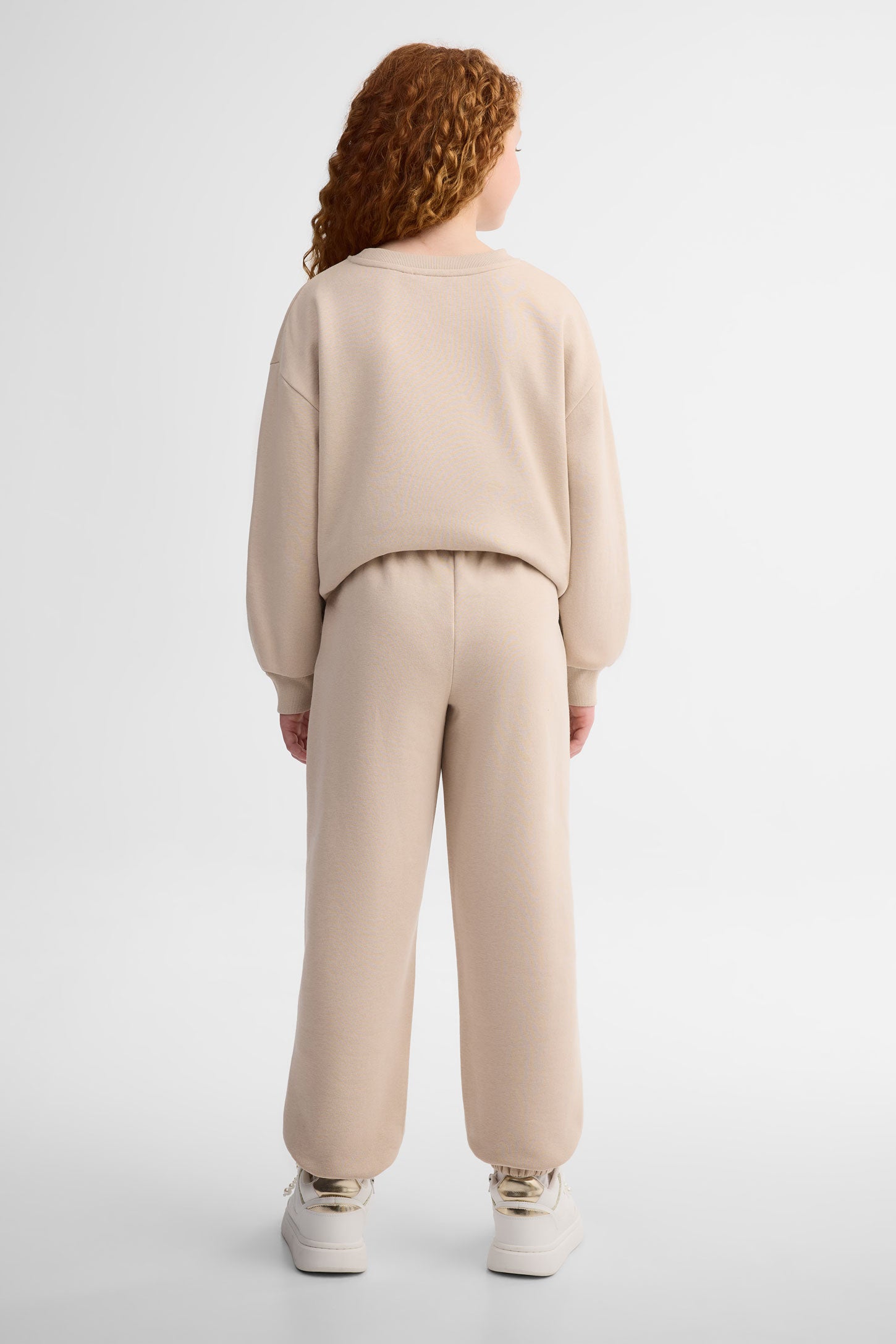 Pantalon jogger ouaté - Ado fille && BEIGE