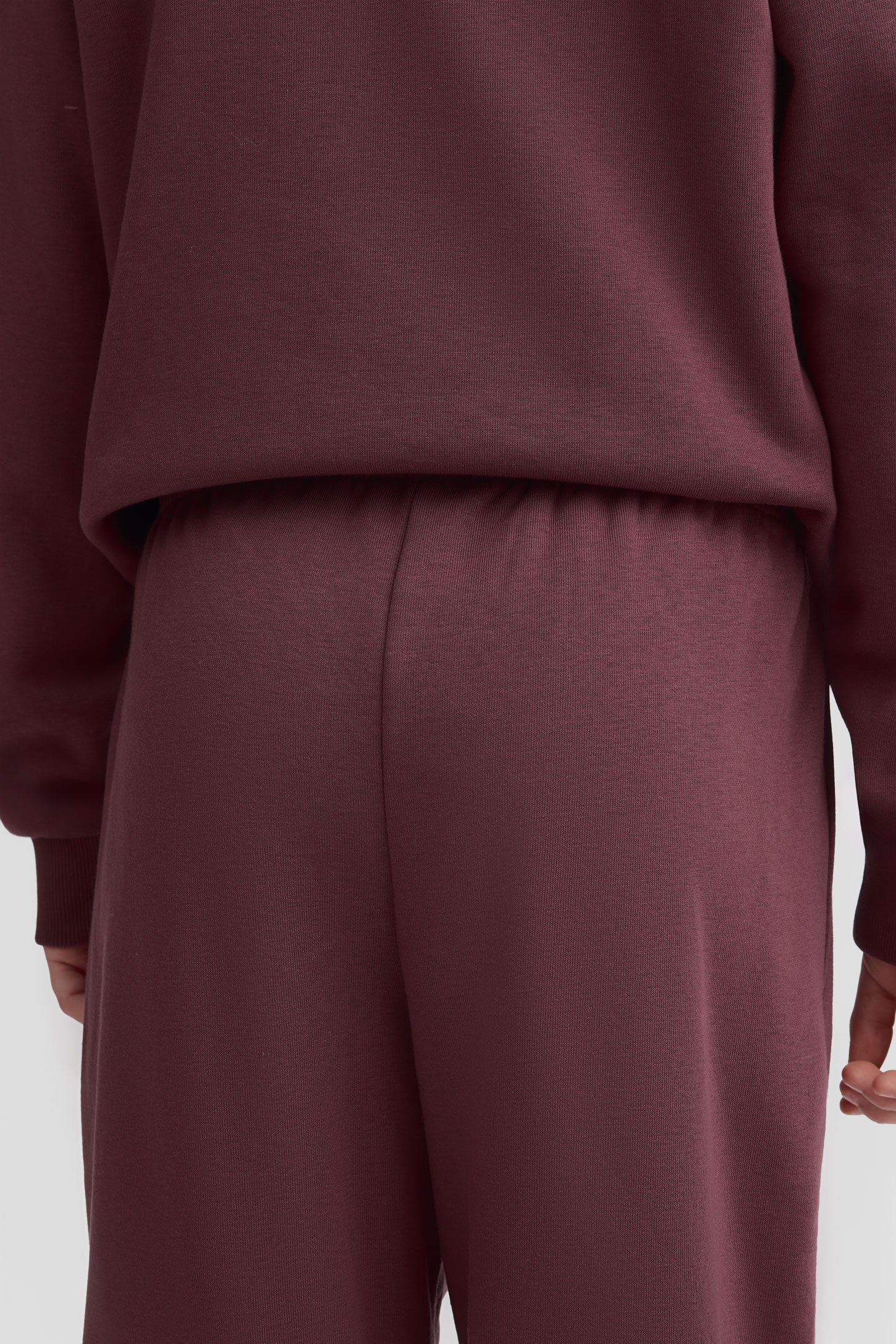 Pantalon jogger ouaté - Ado fille && AUBERGINE