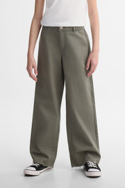 Jeans jambe large - Ado fille && KAKI