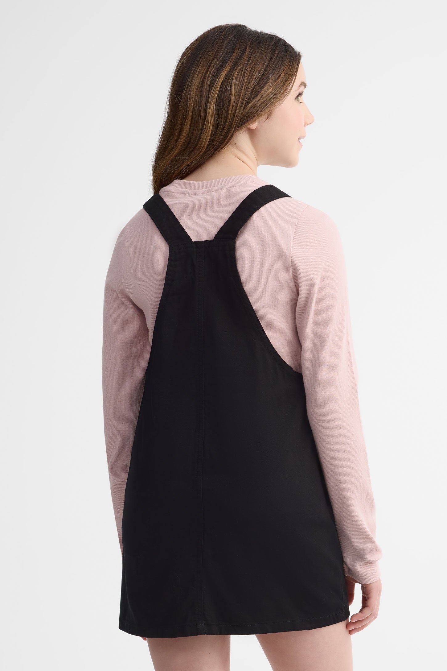 Robe-tablier en jeans - Ado fille && NOIR