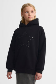 Chandail à capuchon coton ouaté - Ado fille && NOIR