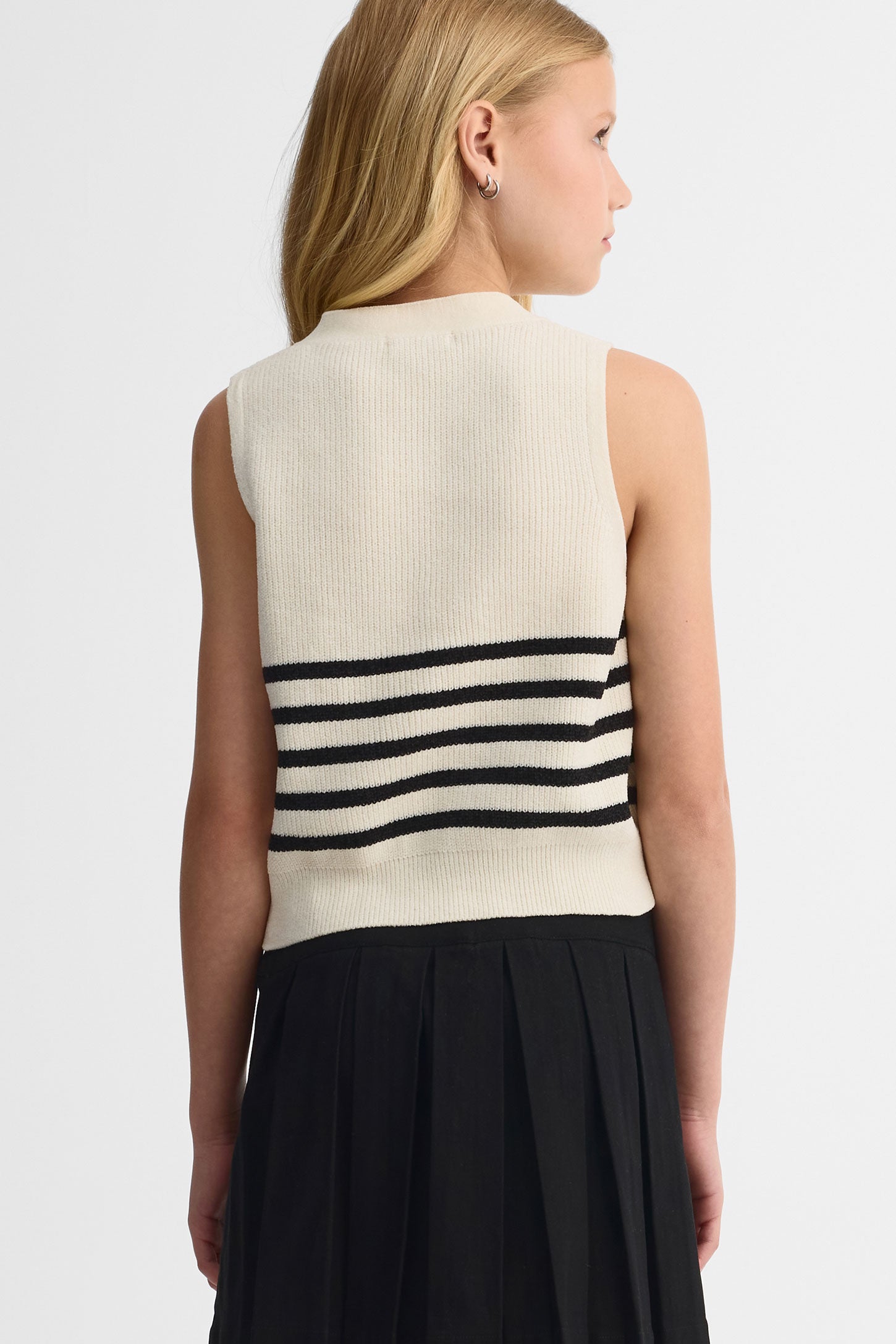 Débardeur en tricot - Ado fille && BLANC CASSÉ