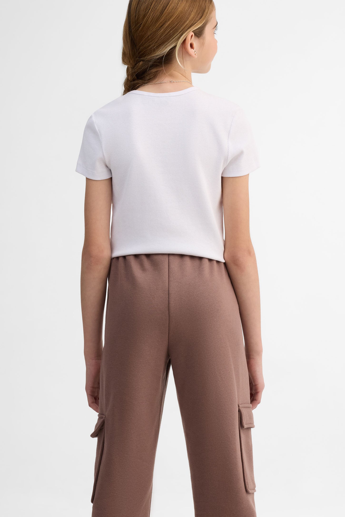 Pantalon jogger ouaté - Ado fille && TAUPE