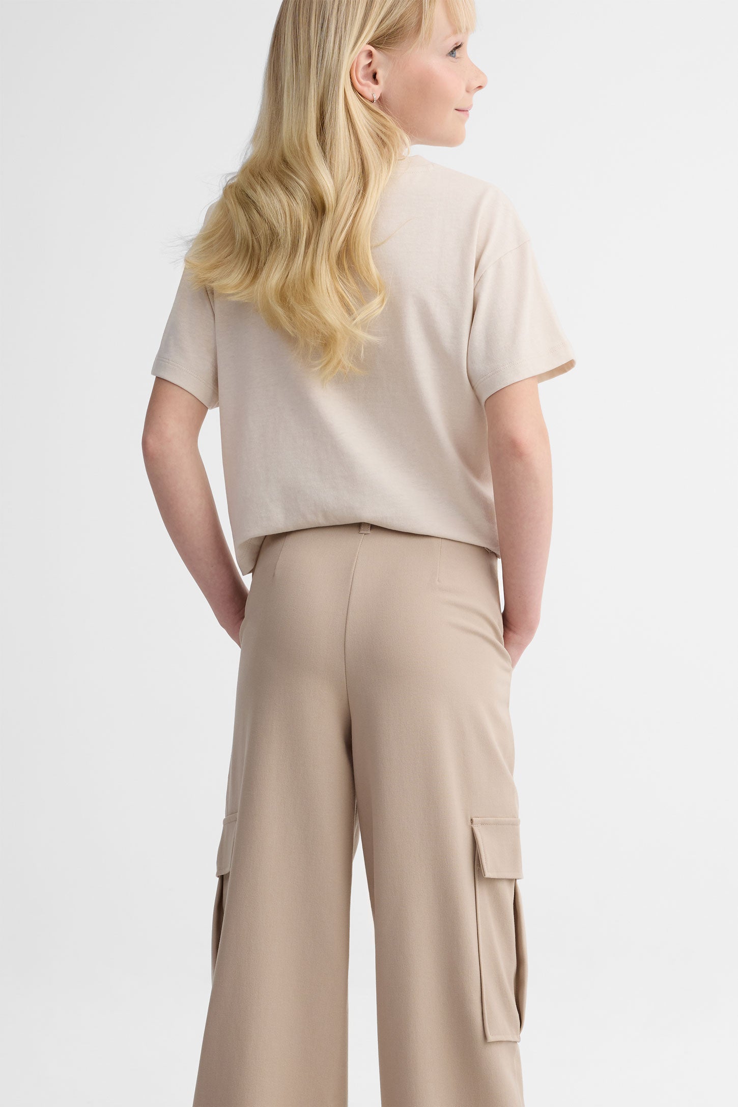 Pantalon cargo extensible 4 sens - Ado fille && TAUPE