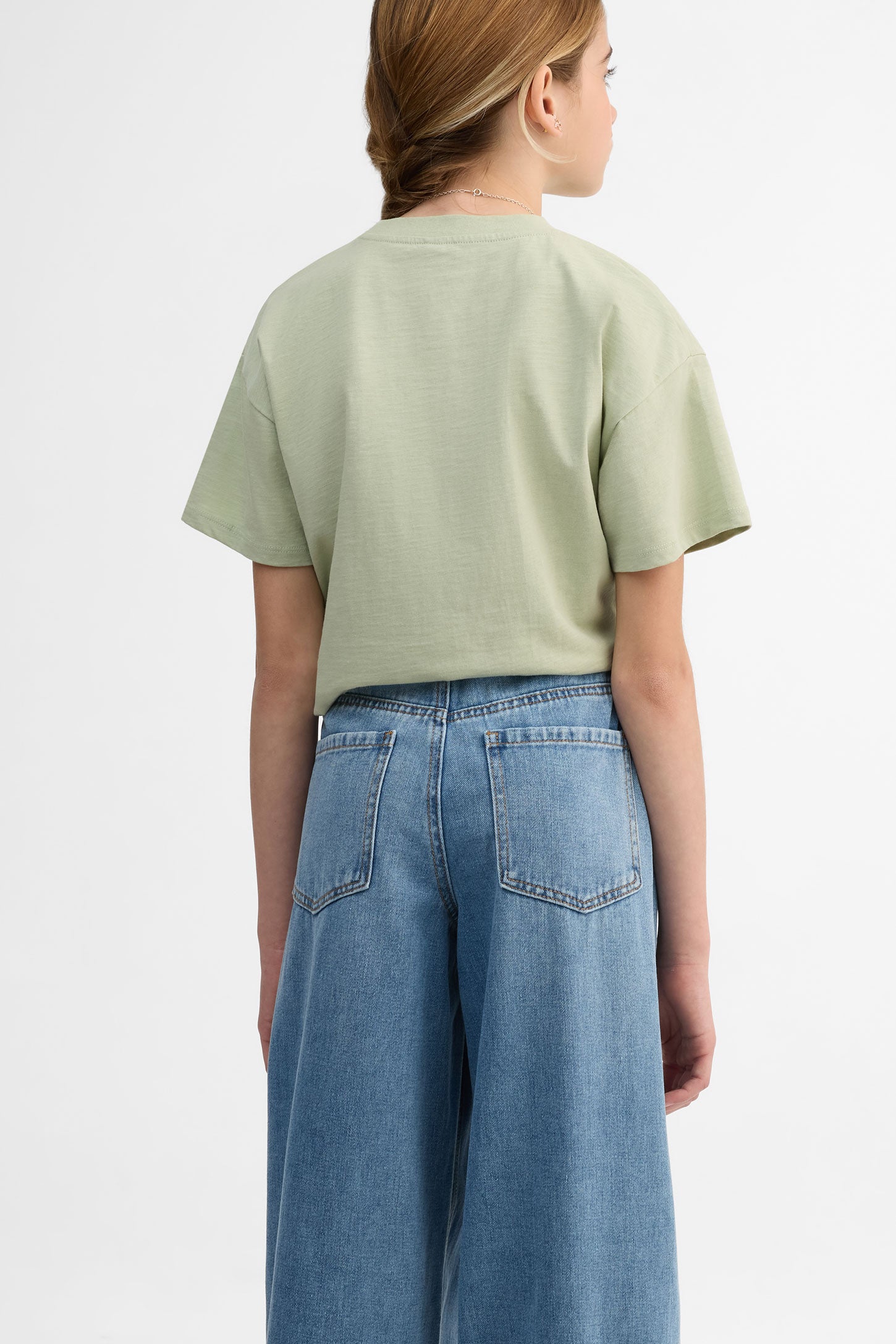 Jeans coupe tonneau - Ado fille && DENIM MOYEN