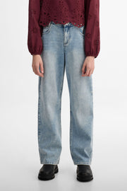 Jeans coupe droite - Ado fille && DENIM PALE