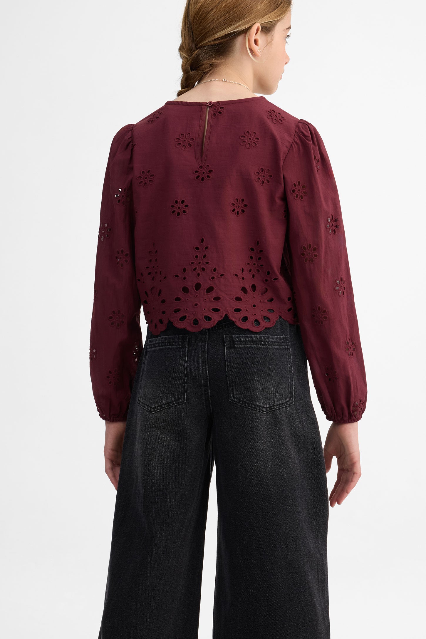 Jeans jambe large - Ado fille && DENIM NOIR