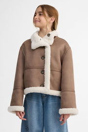 Manteau aviateur réversible - Ado fille && TAUPE