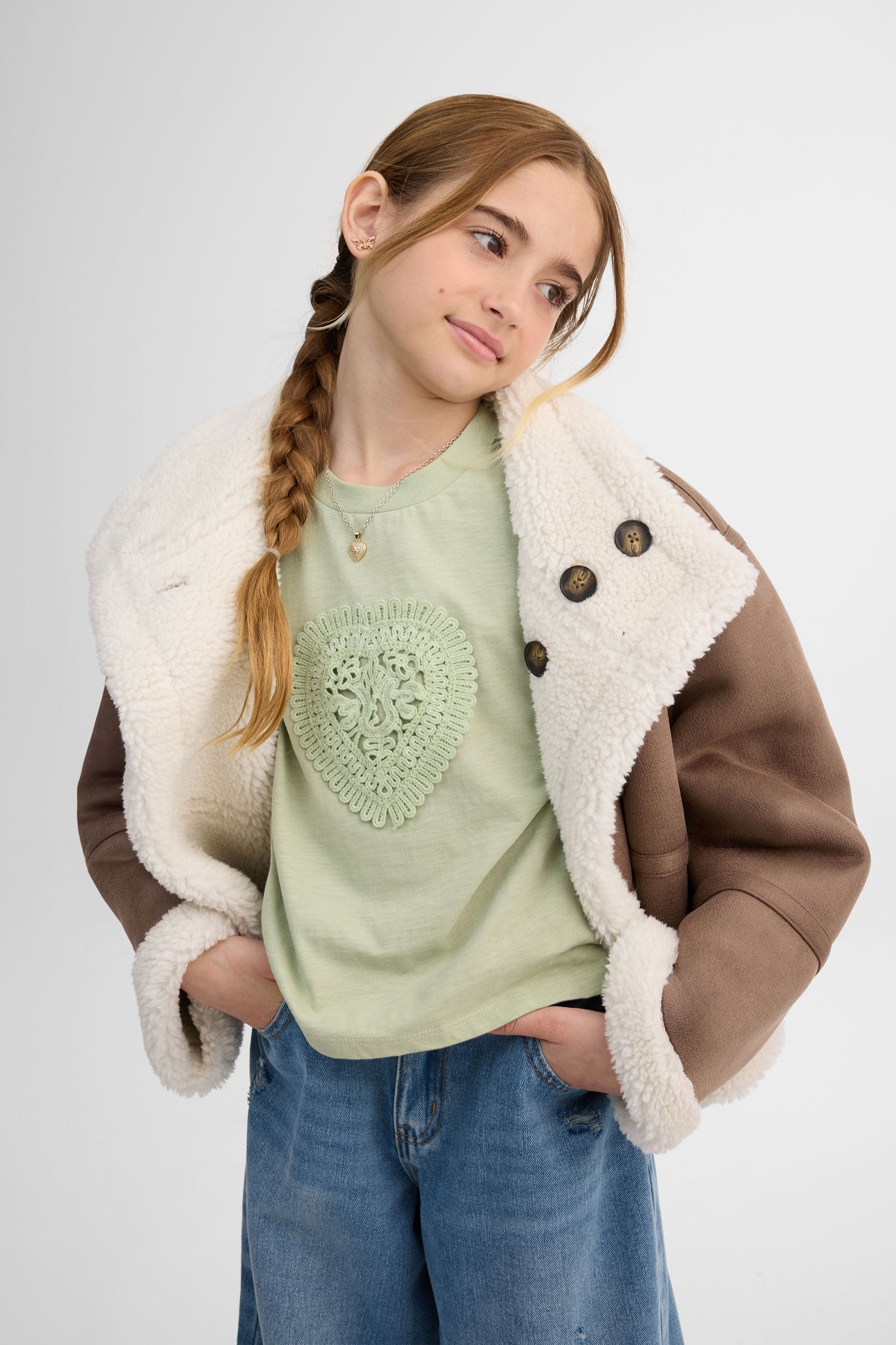 Manteau aviateur réversible - Ado fille && TAUPE
