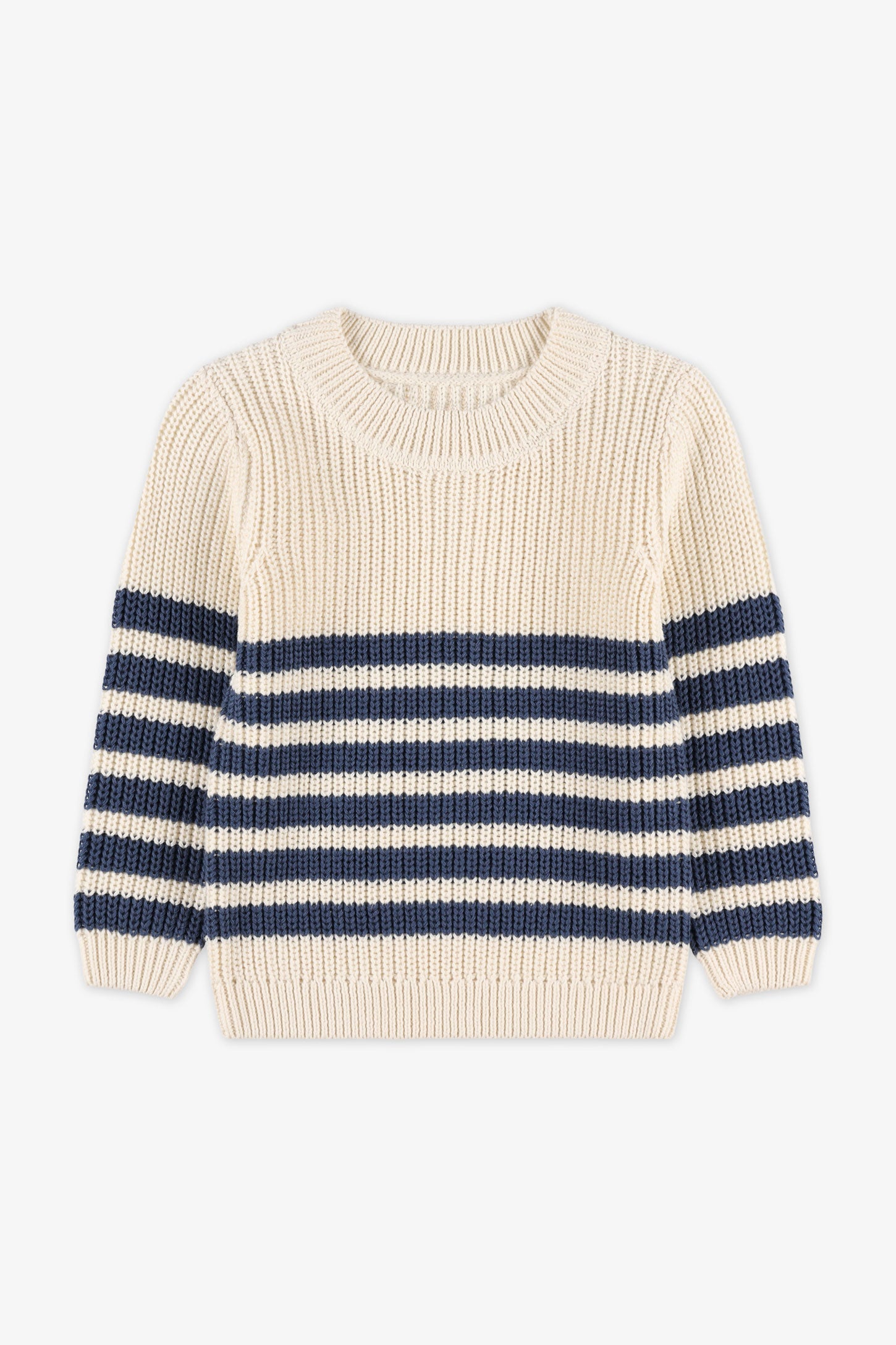 Chandail col rond tricot - Bébé garçon && BLANC CASSÉ